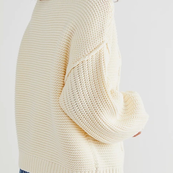 Free People Dream Cable Crewneck Sweater - Picture 4 of 6